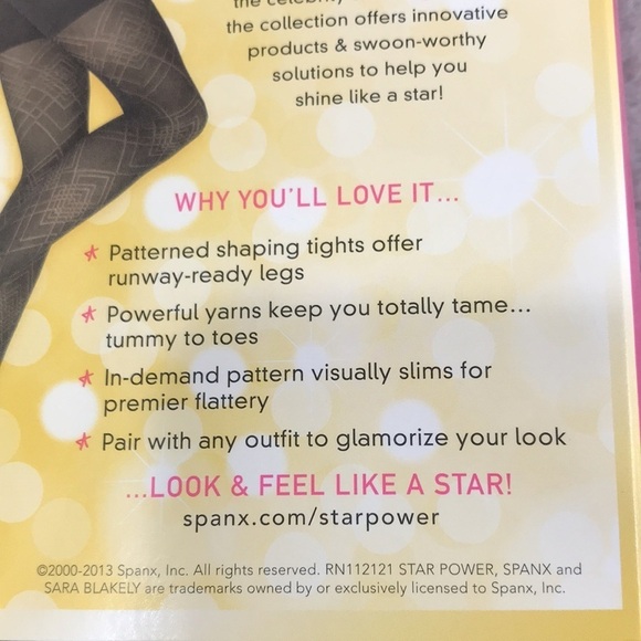 3 Pairs Star Power By Spanx Shaping Tights Diamond Daze Black New - Picture 6 of 7